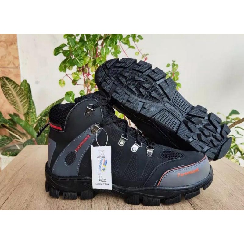 sepatu safety ujung besi jahit sol ringan dan kuat 100% ORIGINAL