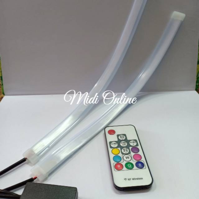 Lampu Led Alis Running RGB Plus Remote Controll - Lampu Alis Fleksibel + Remote - Led Alis Fleksibel