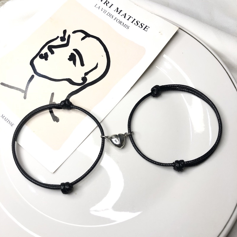 GELANG COUPLE MAGNET LOVE/BRACELET COUPLE/gelang polos magnet