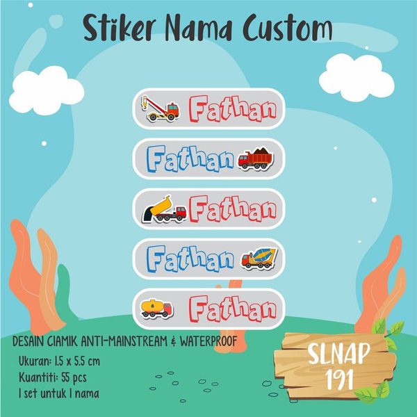 

Diskon sticker label nama waterproof truck SLNAP-191 Limited