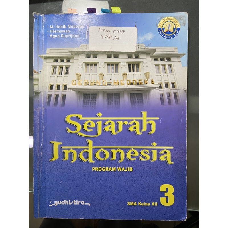 Buku Sejarah Indonesia BEKAS kelas 12 Yudhistira