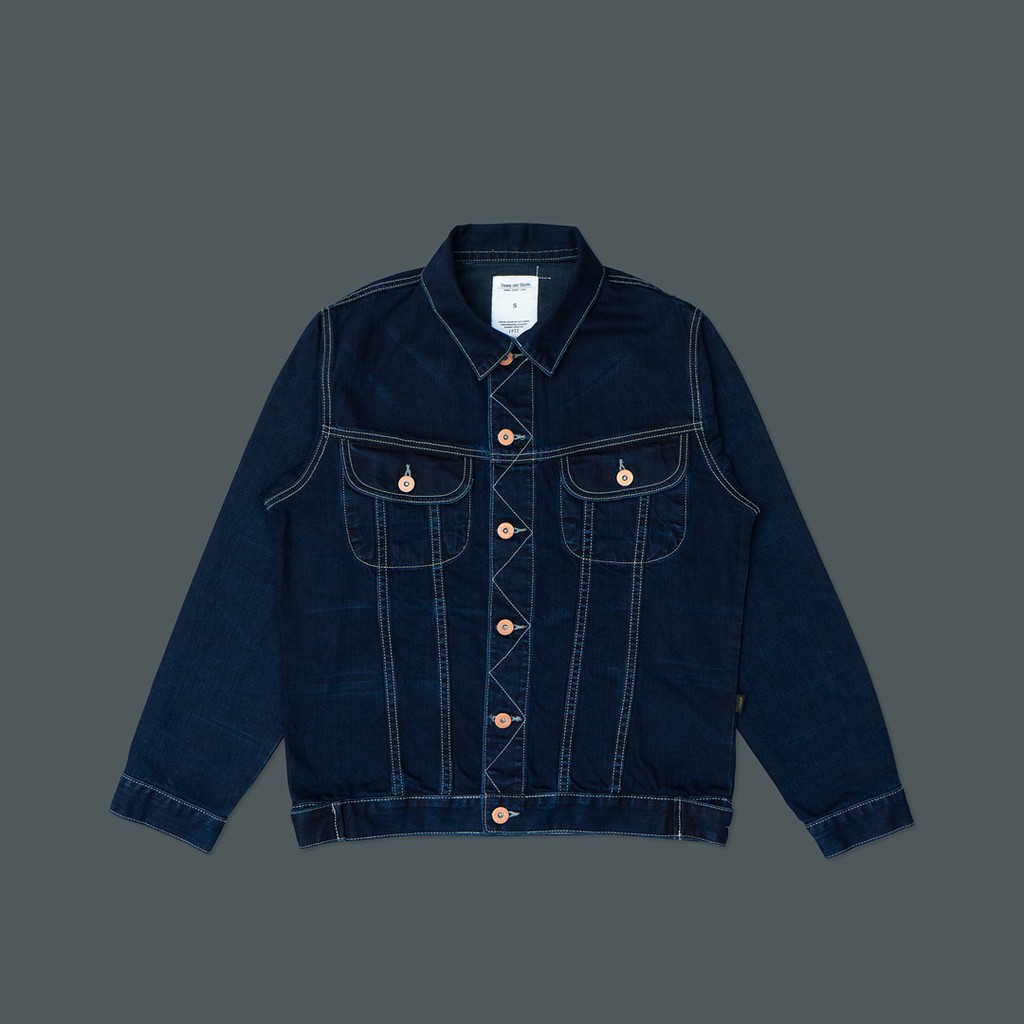 

Jimmy and Martin - Indigo X Indigo Denim Vintage Trucker Jacket - 2585