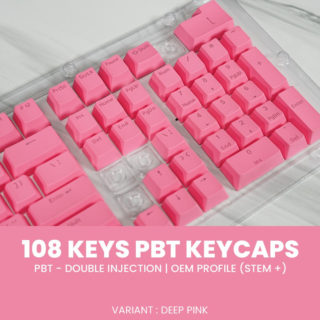 Keycaps mechanical pbt 108 key backlit double injection color - keycap keyboard gaming