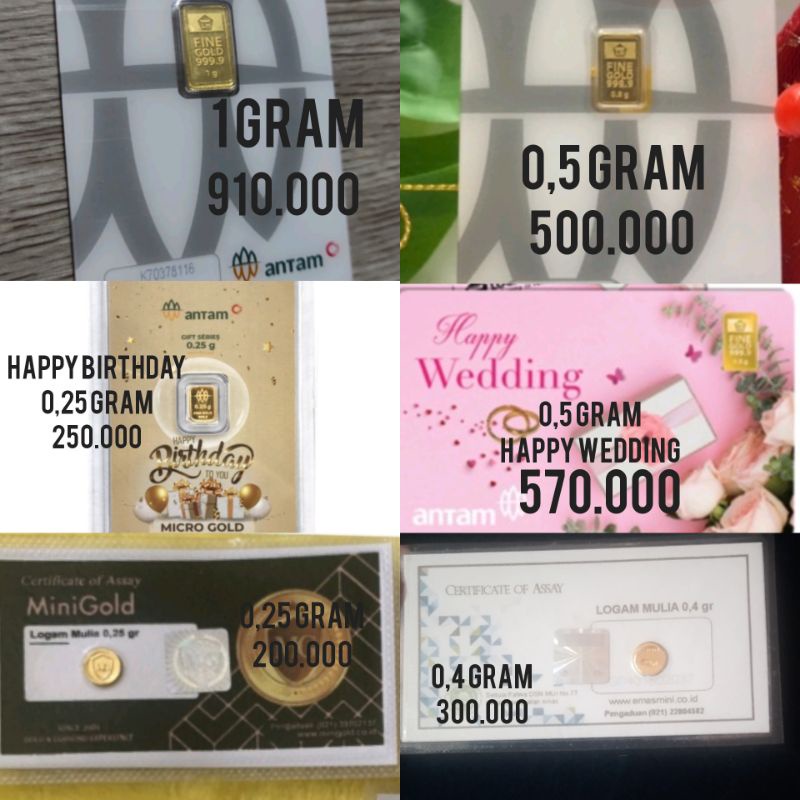 LM 1 GR, 0,5 GR HAPPY WEDDING, 0,5 Gr , 0,25 GR HAPPY BIRTHDAY, 0,25 GR, 0,4 GR