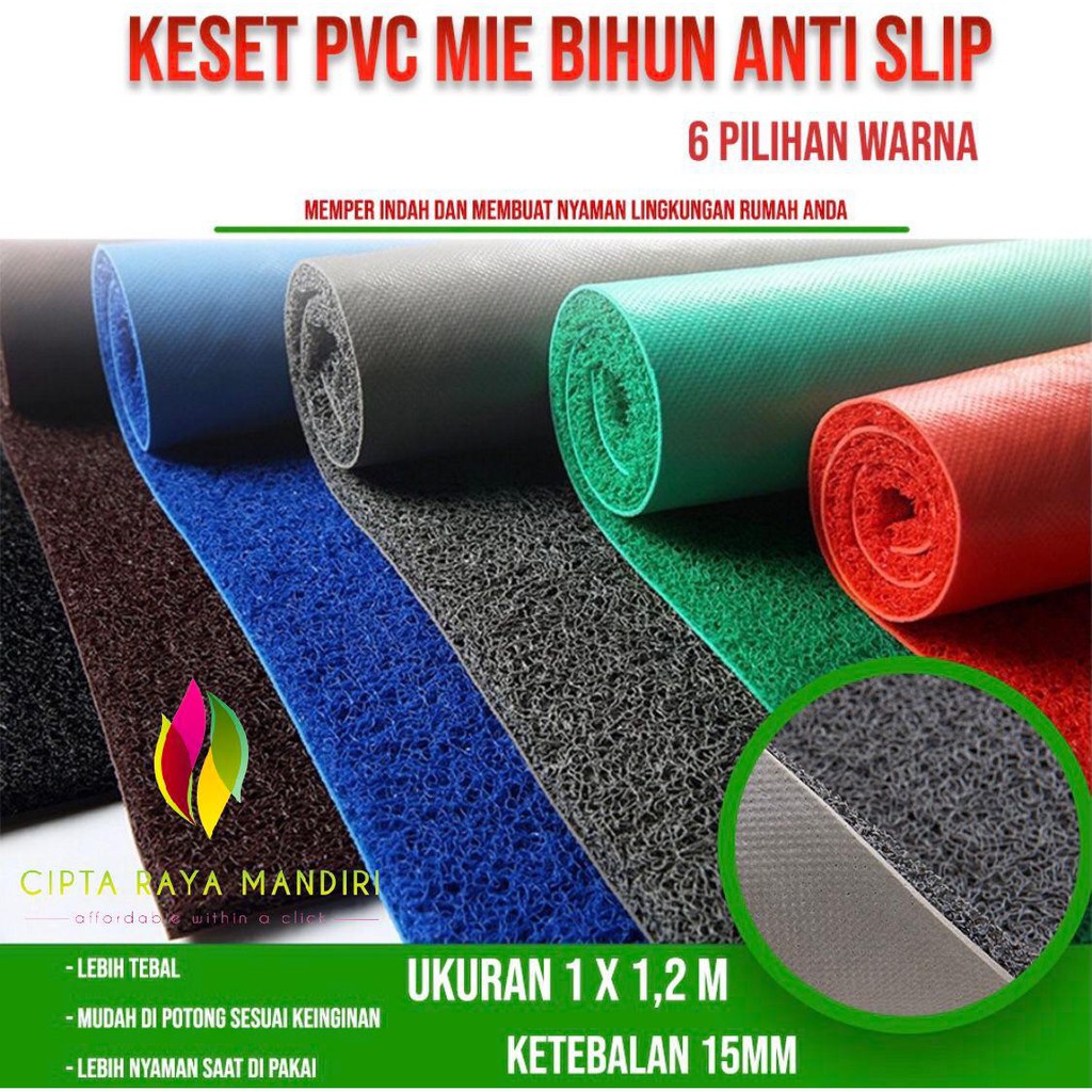 Keset Karpet Karet PVC Mie TEBAL/ Keset RUMAH Bihun Tebal 15mm Size 100x120