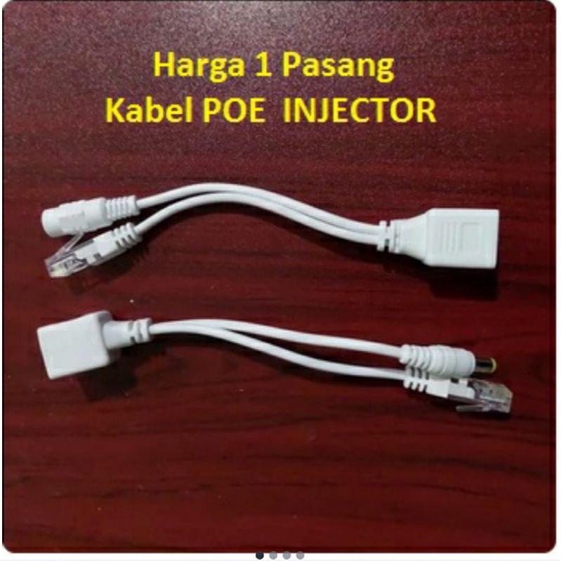 Kabel POE Spliter POE Injektor Sepasang Cabel Splitter Injector Untuk Memasang IP Cam AP Modem Router