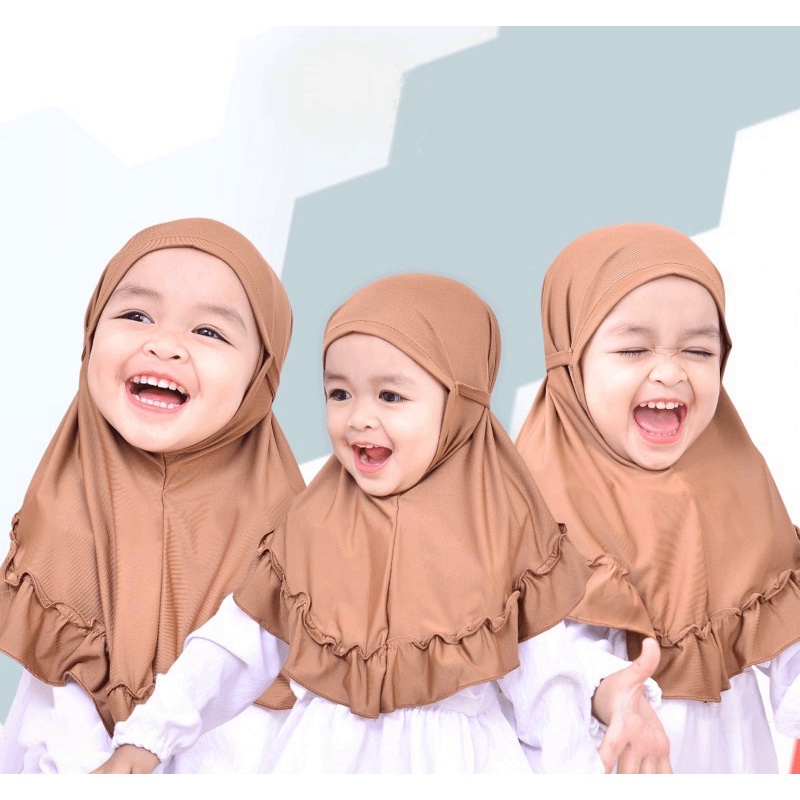 JILBAB ANAK NAURA usia 0-3 th all size BAHAN jersey TERMURAH