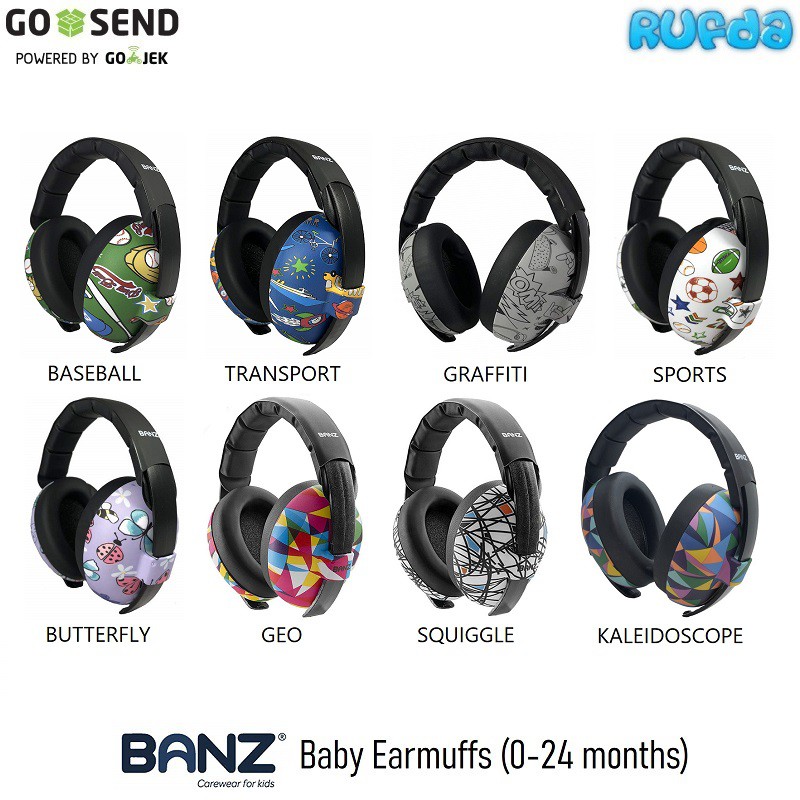 Baby Banz Mini Earmuffs Earbanz - Pelindung Bayi Bising dan Saat Naik Pesawat