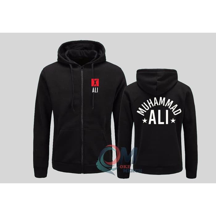 Jaket Hoodie Zipper Muhammad Ali - Oke Merch BRANDED