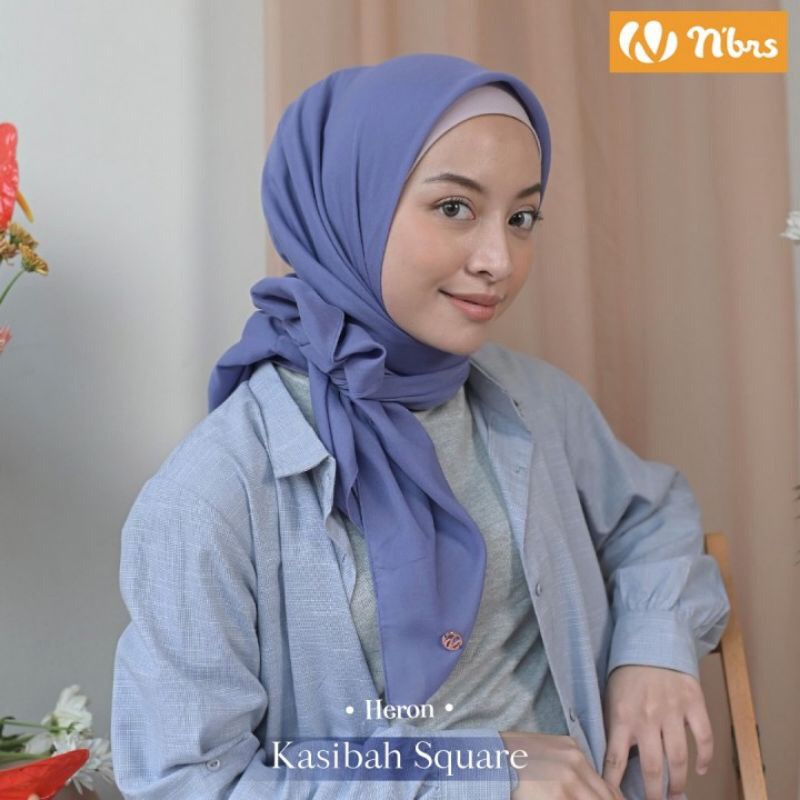 Hijab polos segi empat nibras kasibah square