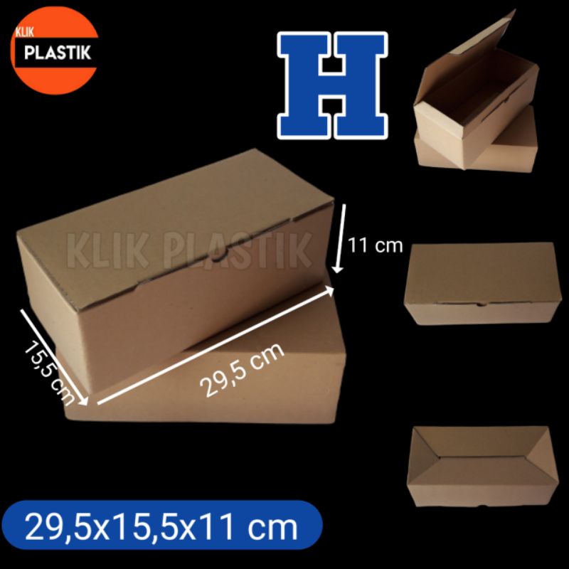 

KARDUS H COKLAT 29.5x15.5x11cm BOX DUS KARTON BOX KOTAK SEPATU PACKING