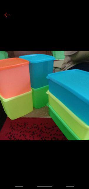 [indra] Set Toples Plastik Warna/i Isi 10pcs/smk442/wadah Penyimpanan Makanan