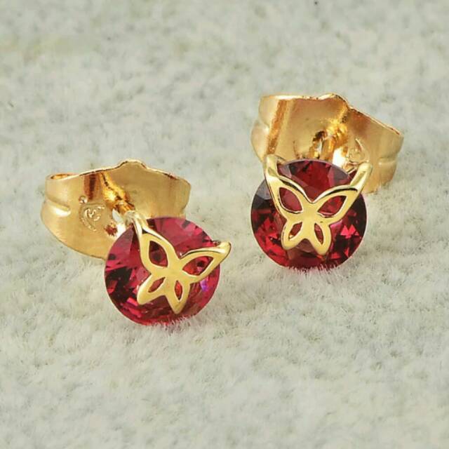 Giwang xuping asli red butterfly