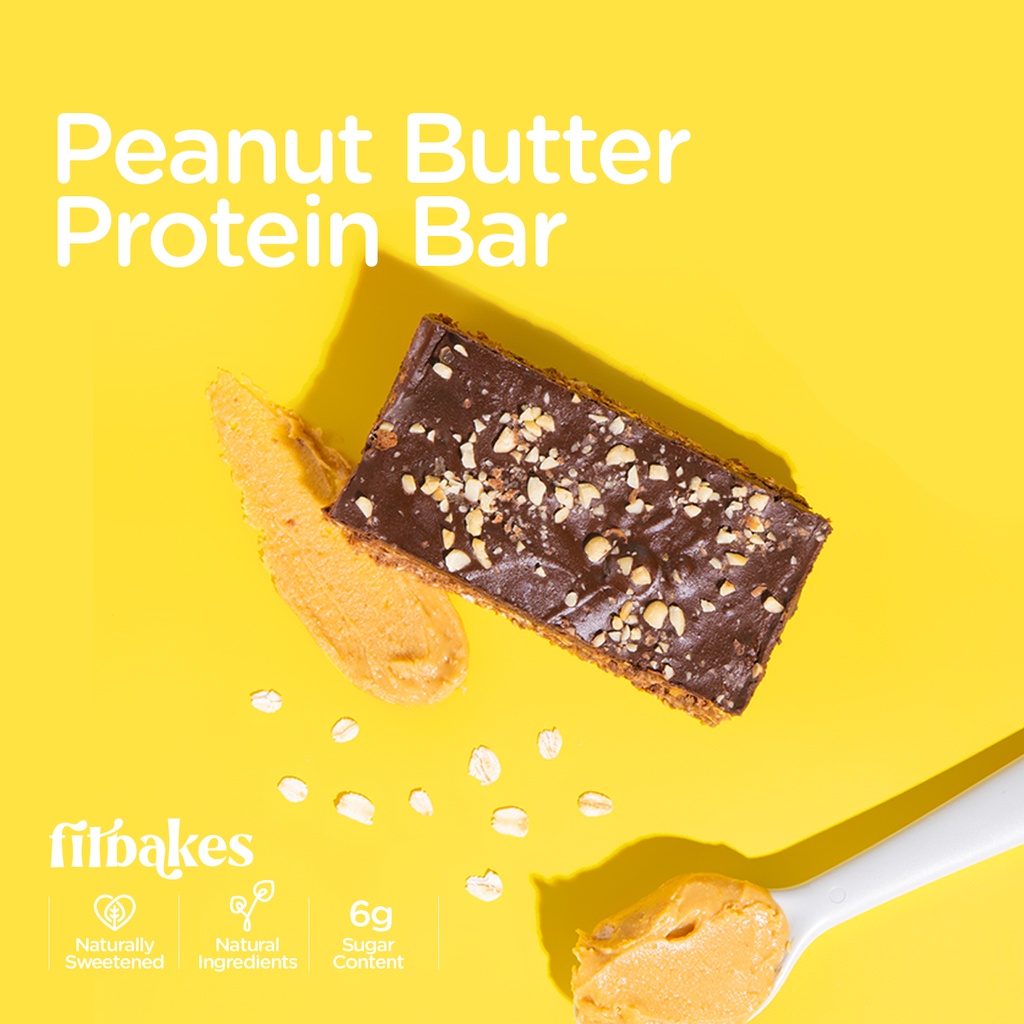 

6 PCS PEANUT BUTTER FLAVOUR PROTEIN BAR | 19 GRAM PROTEIN | FITBAKES | FUN.FITBAKES