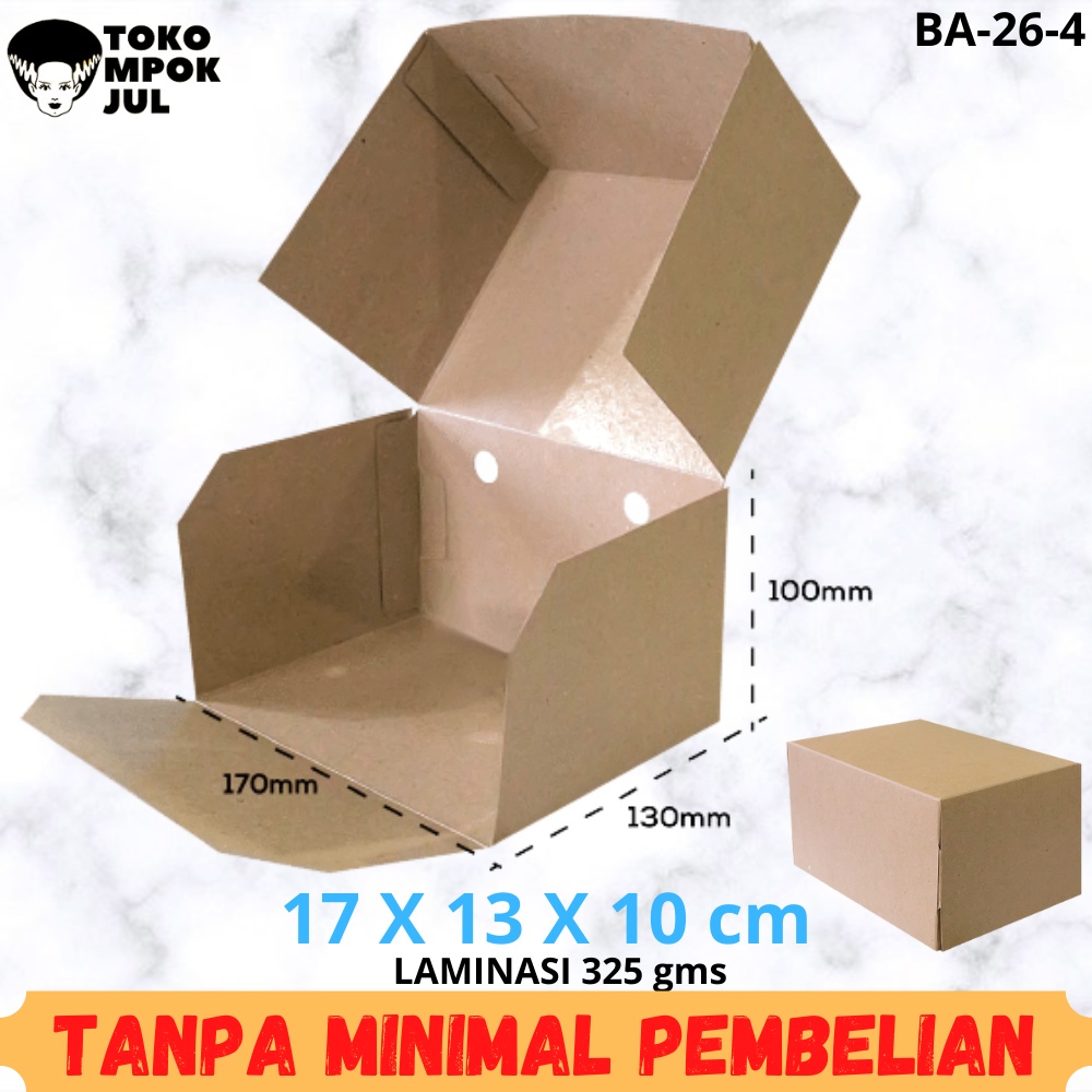 

TANPA MINIMUM - Kardus Box Dus Kotak Kue Bolu Gulung Kue Lapis Donat Roti Bakar 17x13x10 cm Laminasi