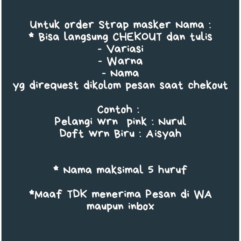 Kalung Masker Nama