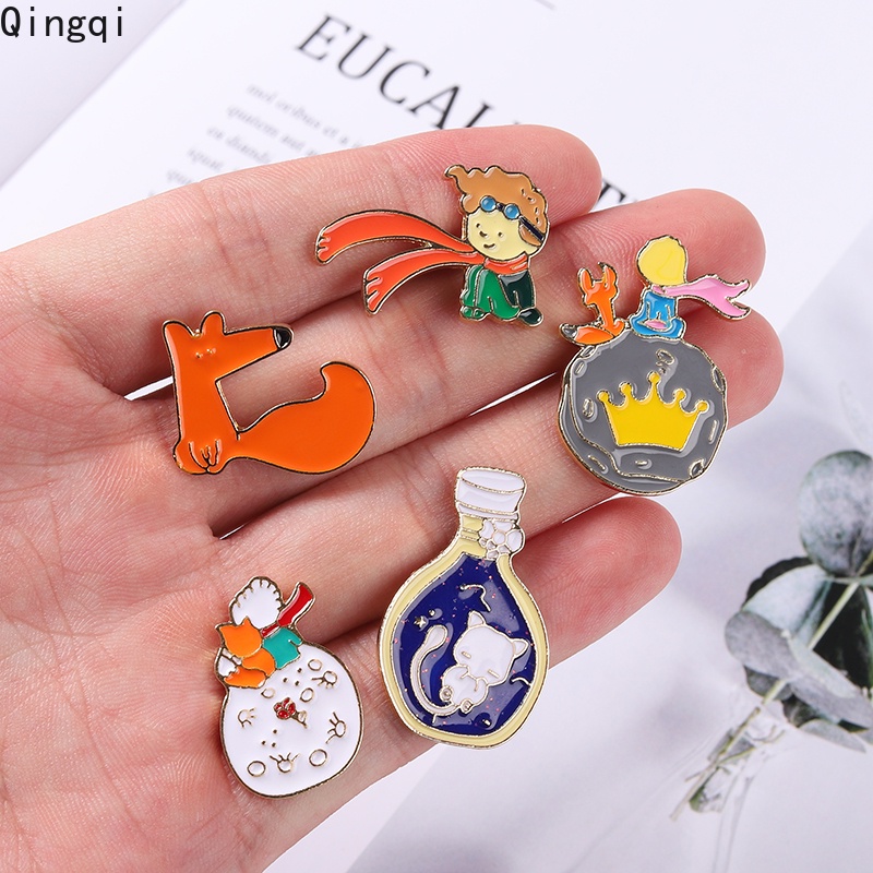 Bros Pin Enamel Desain Little Prince Fox Rose Planet B612 Gaya Klasik Untuk Hadiah Anak