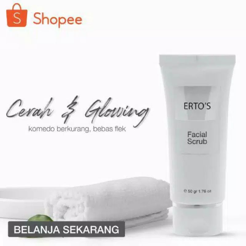 ERTOS FACIAL SCRUB SABUN MUKA PEMBERSIH WAJAH PRIA WANITA SABUN PERAWATAN KECANTIKAN WAJAH ORIGINAL