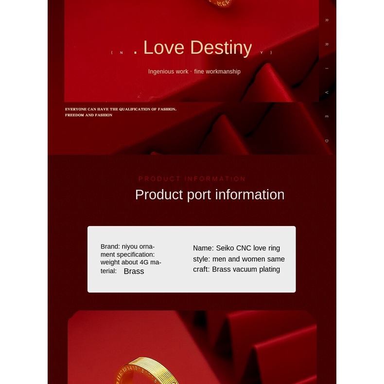 Cincin Bentuk Hati Bahan Lapis Emas Ukuran 520 Untuk Pasangan