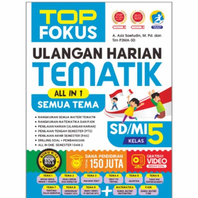 TOP FOKUS ULANGAN HARIAN TEMATIK ALL IN 1 SEMUA TEMA KELAS 5 SD