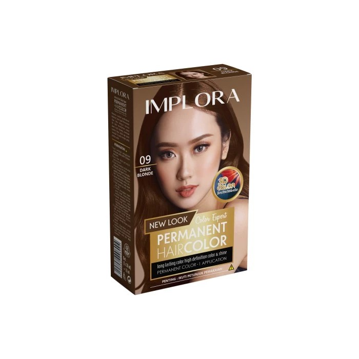 ❤ BELIA ❤ IMPLORA New Permanent Hair Color Semir Rambut (✔️BPOM)-H.Color 09 DarkBlond