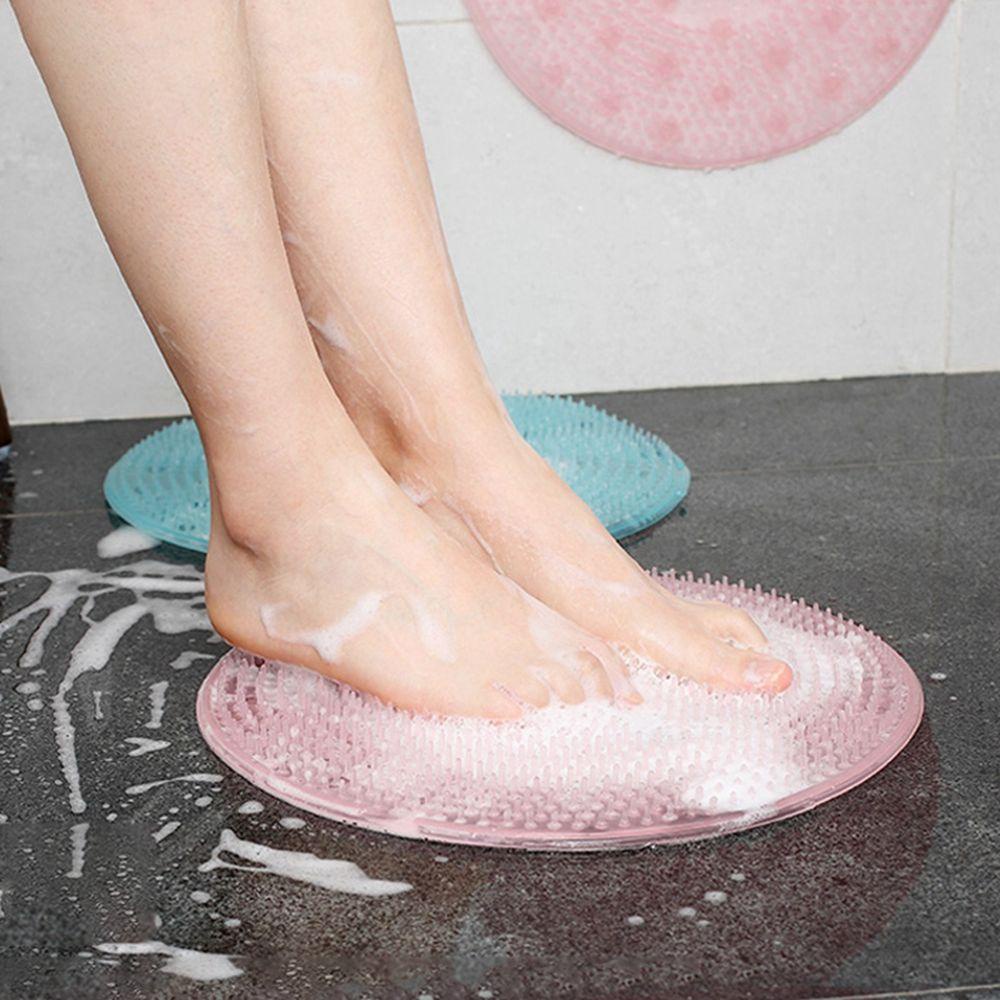 Agustinina Bantal Pijat Mandi Bulat Silikon Untuk Lazy Wash Alat Pembersih Kaki Barang Rumah Tangga Bath Mat