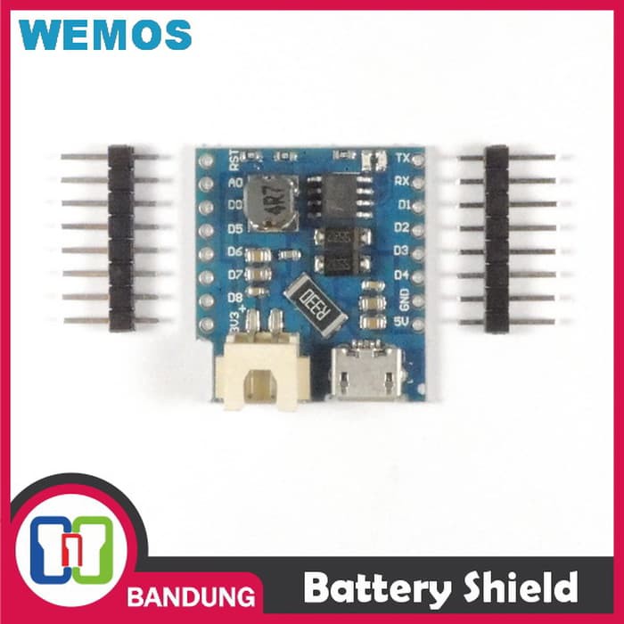 SINGLE LITHIUM BATTERY SHIELD CHARGING BOOST WEMOS D1 PRO MINI