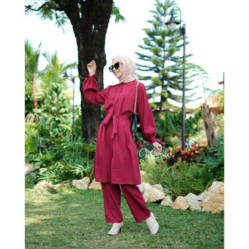 SETELAN WANITA RAYON POLOS PREMIUM | SETELAN WANITA POLOS PREMIUM