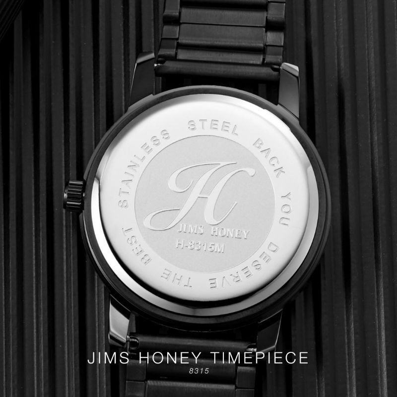 Jims Honey 8315 Jam Tangan Pria Rantai Anti Air Analog Arloji Cowok Original