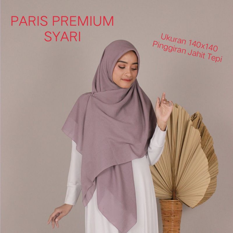 PARIS PREMIUM SYARI/PARIS PREMIUM JUMBO By Umama Scarf/ Segiempat Jumbo/Segiempat Syari