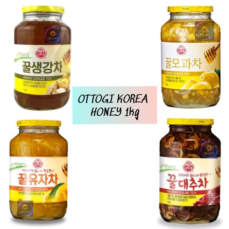 

OTTOGI Honey 1kg / Jujube Tea/ Quince Tea/ Citron Tea/ Ginger Tea/ Madu Korean Drink/ Import