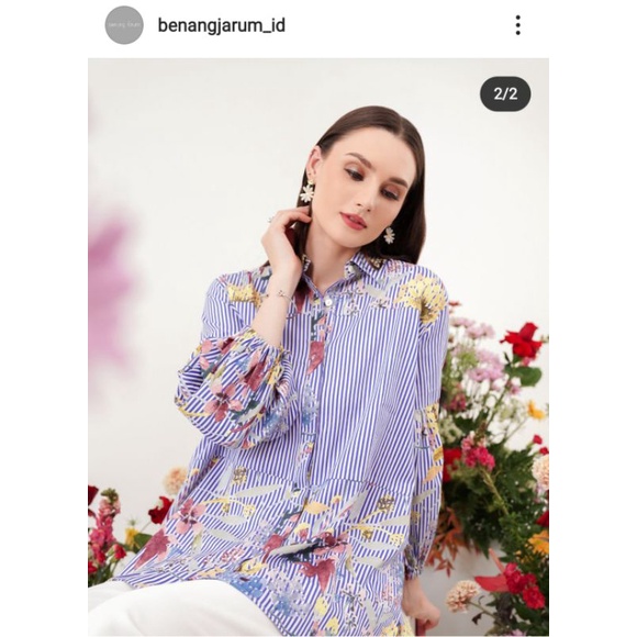 Benang jarum buttonscarves romantic garden