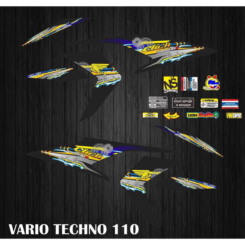 Jual STRIPING STIKER LIST VARIASI HONDA VARIO 110 TECHNO TEKNO CLICK