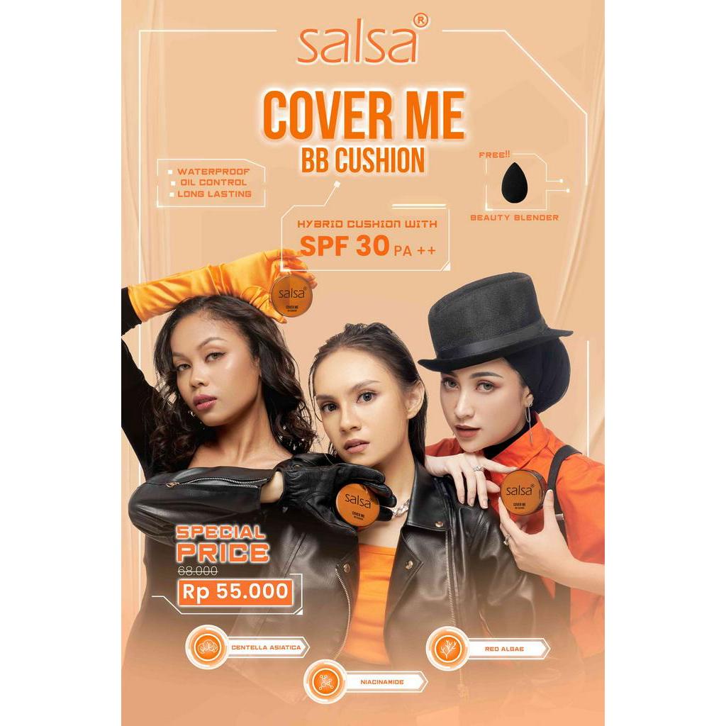 ★ BB ★  SALSA Cover Me BB Cushion - Semi Matte - Medium Coverage - Foundation Makeup