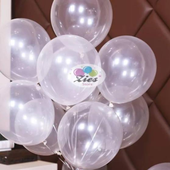 Balon latex transparant / balon latex bening 12inch per pack isi 100