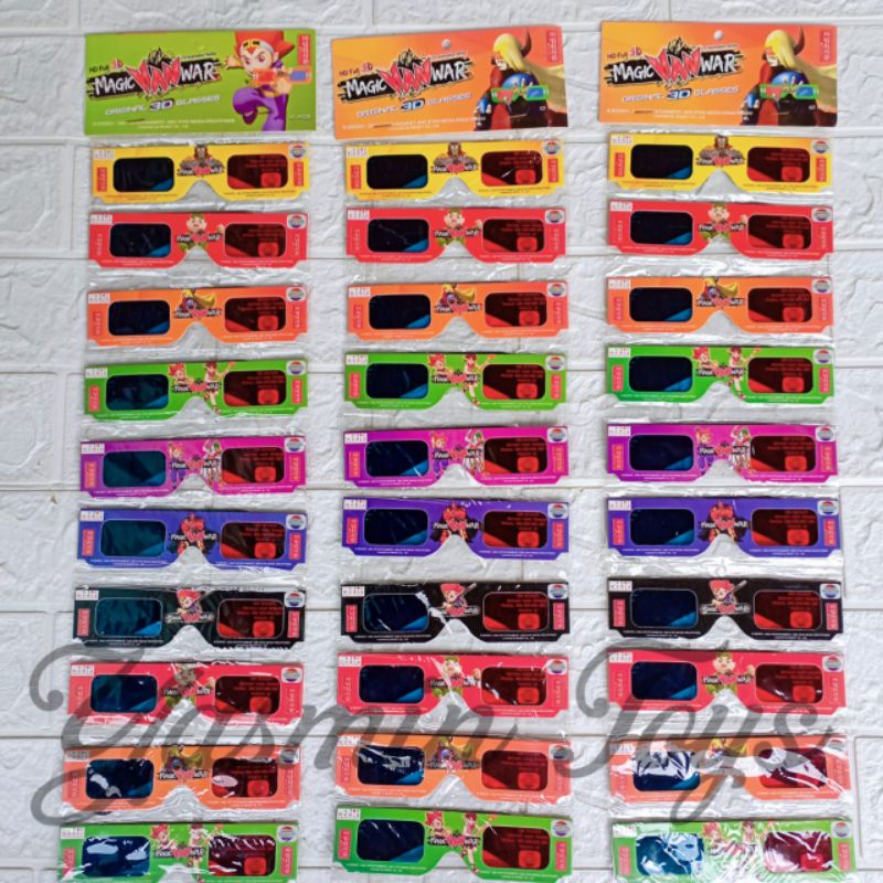 10pcs Mainan Kaca mata 3D /Kaca mata kertas
