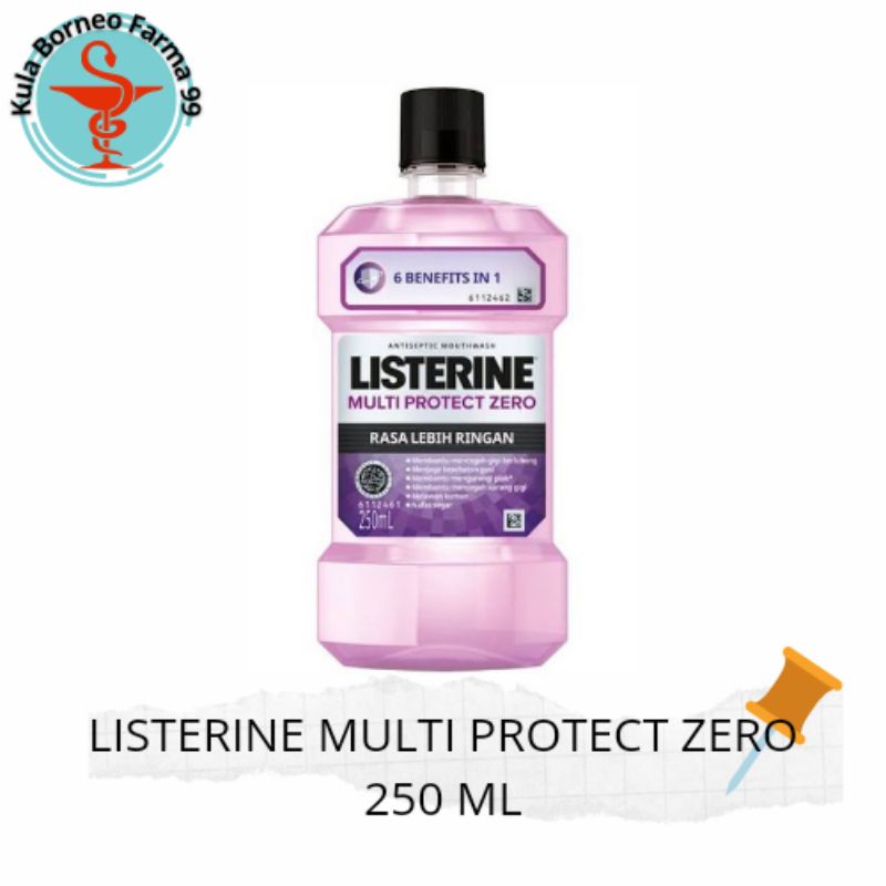 Listerine Muti Protect Zero Antiseptic Mouthwash/ Obat Kumur
