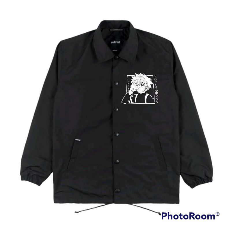 jaket coach anime Tokyo killua zoldyck Jepang siuuuurup hitam