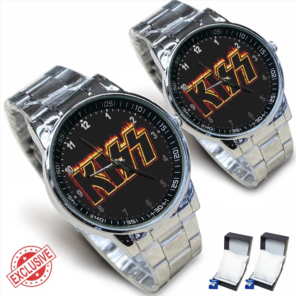 Jam Tangan Rantai Couple BAND OF KISS - 3 (Awesome)