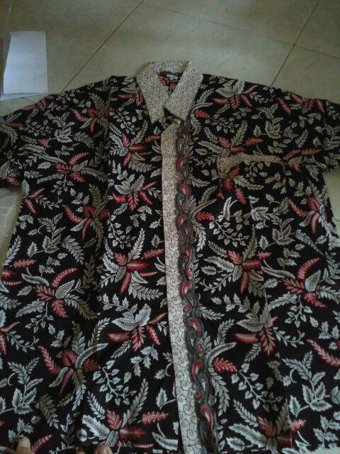 Kemeja Batik Lengan Pedek M L Xl Xxl Motif Blarak Biru Batik Pria