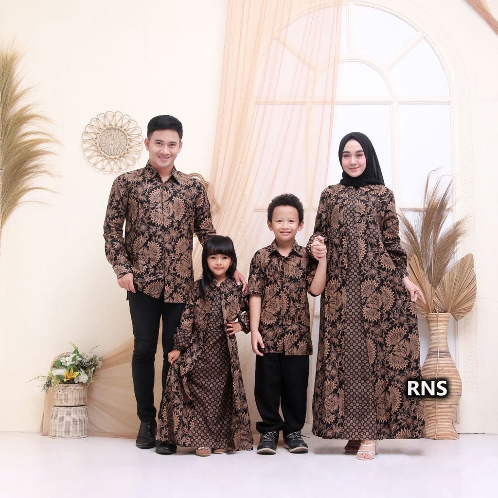 STRPE009 BAJU BATIK KELUARGA BATIK COUPLE KELUARGA BAJU BATIK SERAGAM KELUARGA