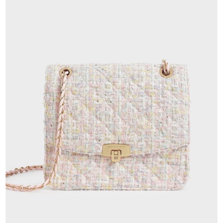 CK TWEED SHOULDER BAG