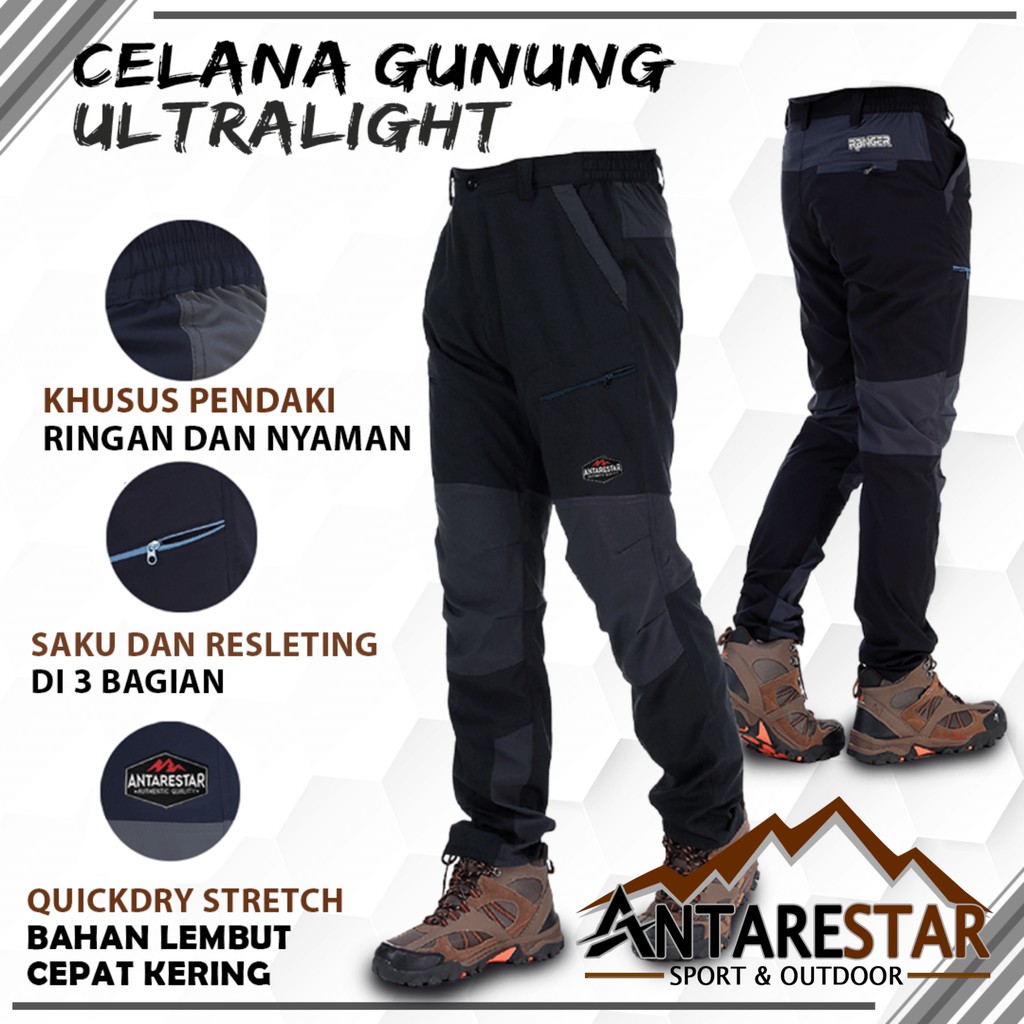  Celana  Gunung  QuickDry Bahan Ringan Celana  Gunung  Panjang 