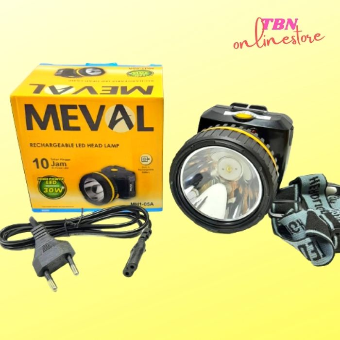 Senter Kepala Head Lamp LED 5W - Putih MEVAL