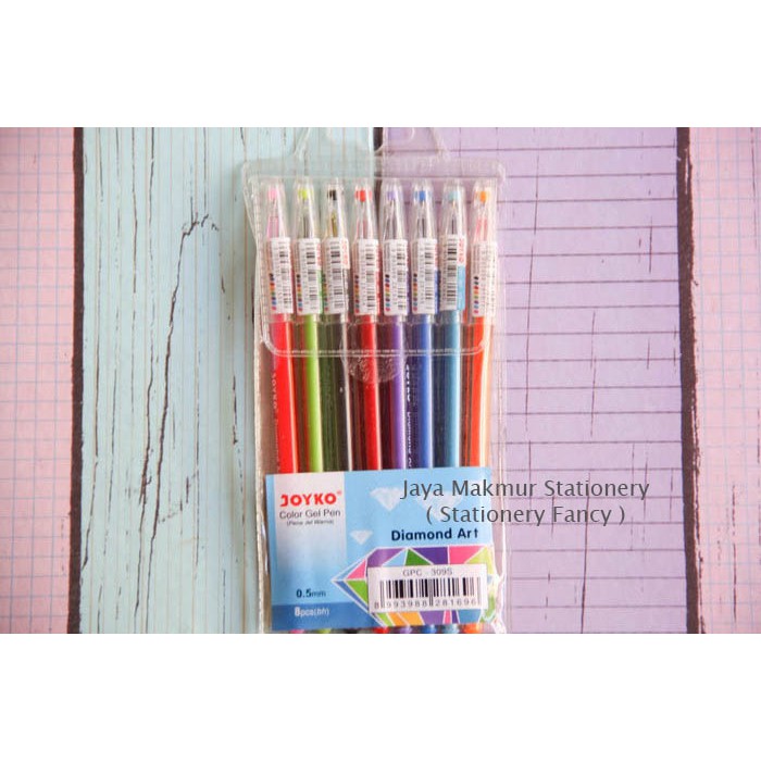 Pen gel diamond art 8 warna Joyko GPC-309S