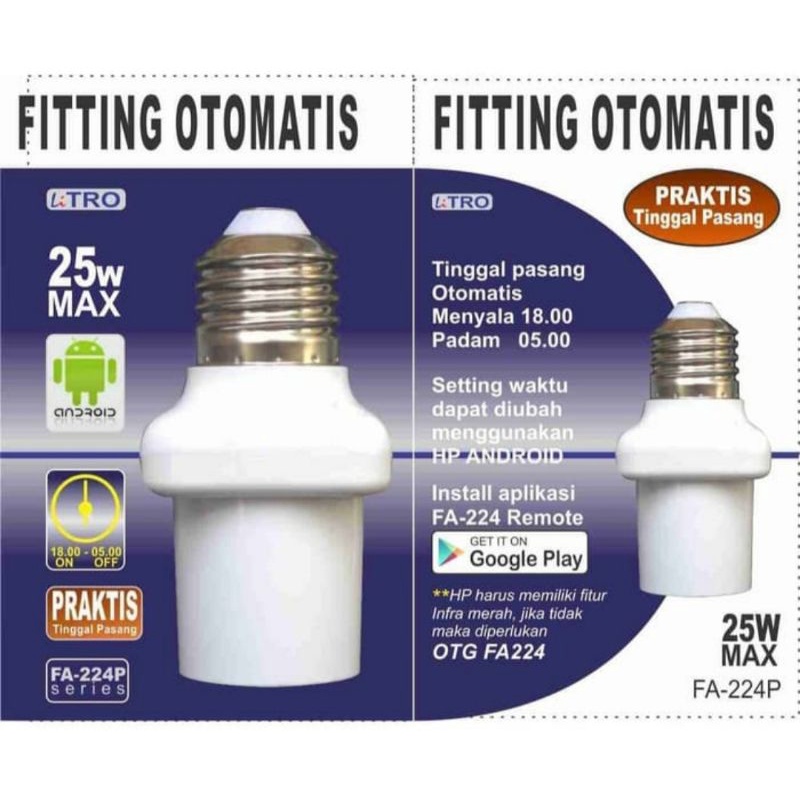 Fitting Lampu Timer Otomatis