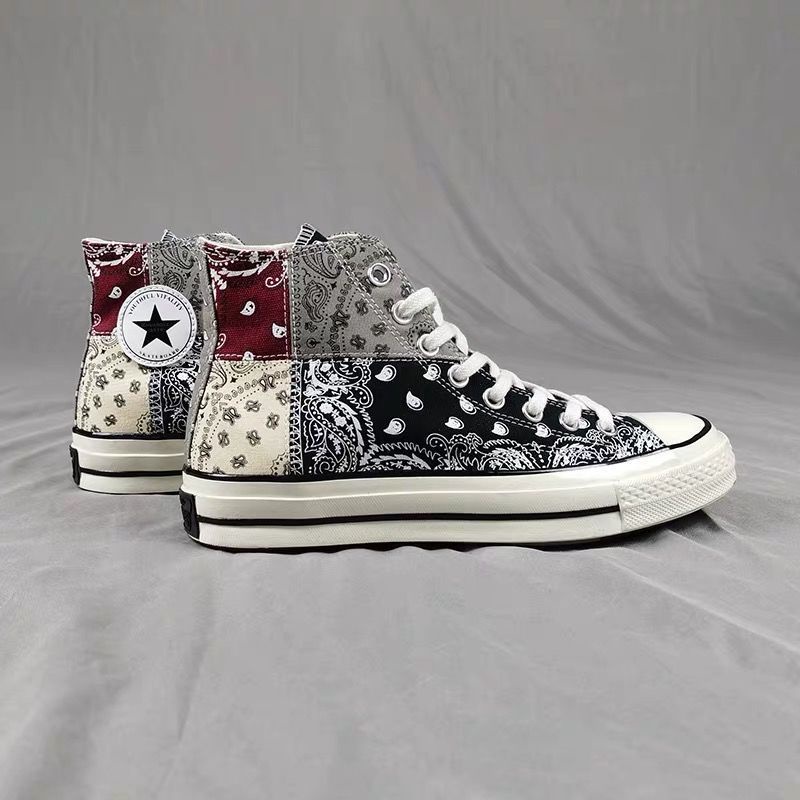 HS-0256 Terbaru Sepatu Kanvas Wanita Dan Pria Canvas Import Original Sneakers Motif Batik Tebal Tren Terkini Elegan Mewah Keren-Sepatu Sneakers Canvas Wanita Import Premium sytel Korea