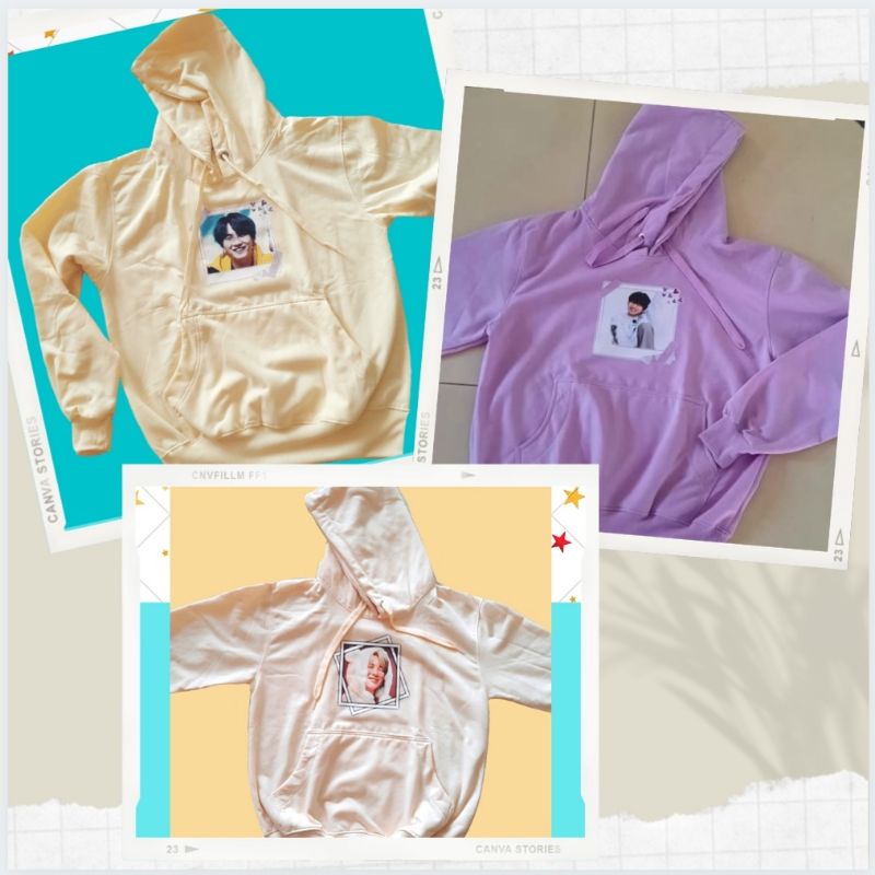 JAKET HOODIE BTS MEMBER INITIAL//INISIAL PILIH WARNA~COSTUM GAMBAR SESUKA HATI