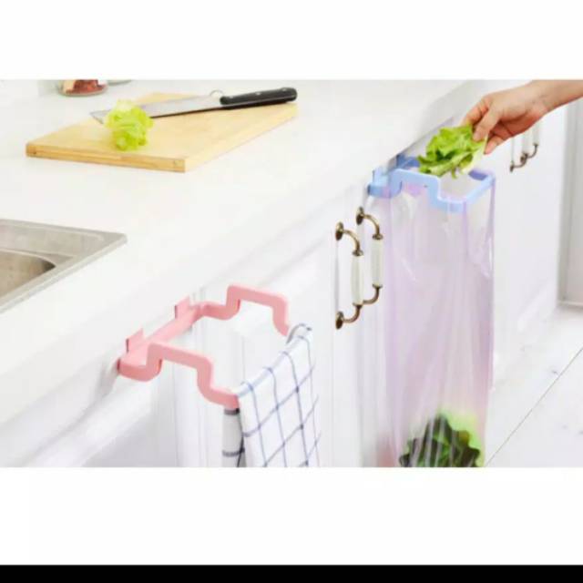Multifungsi - Gantungan Plastik Tempat Sampah Dapur / Gantungan Serbet / Gantungan Kitchen Set