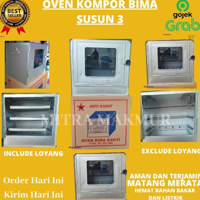 Oven Kompor Bima 3 Susun - Oven + Loyang - Promo 